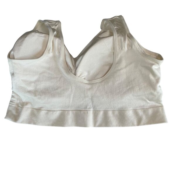 Truekind® Everyday Throw-on Wireless Bralette Chai Cream Sz 3XL NWOT 91404 - Picture 2 of 3